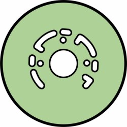 Fondello in metallo per controcuffia con Ã˜180