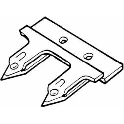 Dente doppio smontabile adattabile Gaspardo FBR 13013270 e G&S Superior 14089