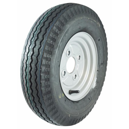 Ruota 4,50/10" con cerchio in ferro a 4 fori Fiat