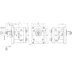 Pompa ad ingranaggi gruppo 2 da 15cc destra "modello standard" tipo plessey c31/33