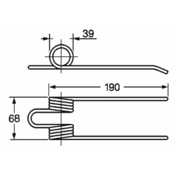 Dente pick-up adattabile New Holland 80161367 filo 4,5