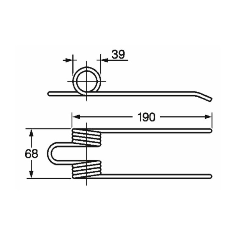 Dente pick-up adattabile New Holland 80161367 filo 4,5