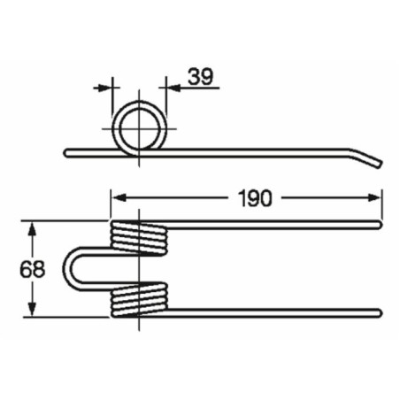 Dente pick-up adattabile New Holland 80161367 filo 4,5