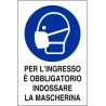 Segnaletica Covid-19 obbligo mascherina 30x20