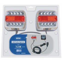 Kit magnetico con fanali a led con cavo a 5 poli da 12/4 m