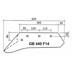 Vomere adattabile Moro GB440 F14 (6CM) dx