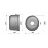 Controcuffia ovale media lunghezza 180mm 1 apertura