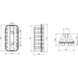 Cassetta porta estintore 6 kg 287x600x220mm
