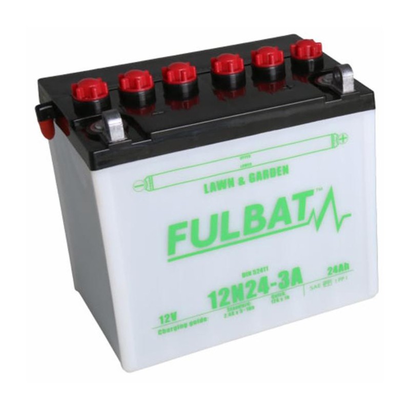 Batteria Fulbat per trattorini tagliaerba da 12V 24Ah con acido