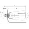 Agitatore idraulico orientabile ed ispezionabile con ugello Ã˜ 3-5mm
