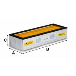 Filtro ad aria originale Panclean AP3366 a pannello per cabina 740x125x60mm