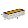 Filtro ad aria originale Panclean AP3366 a pannello per cabina 740x125x60mm