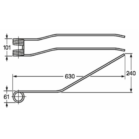 Dente giroandanatore adattabile Fontanesi filo 9