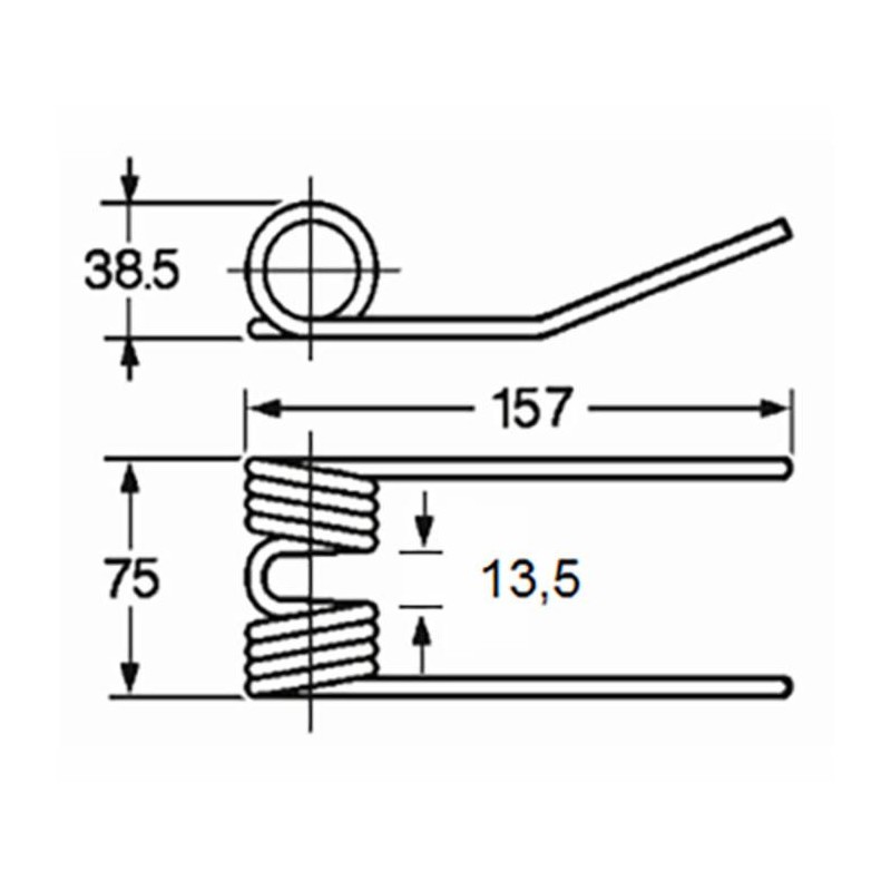 Dente pick-up adattabile Krone 9380401 filo 5,5
