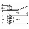 Dente pick-up adattabile Krone 9380401 filo 5,5