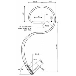 Molla flex con 2 fori interasse 45mm 45x12mm