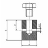 Morsetto per serraggio cavo Ã˜ 2,5 - 3mm e misura vite 10x15