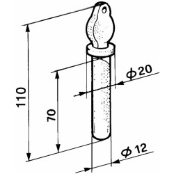 Chiavistello forgiato Ã¸ 12mm