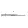 Punta forata per caricamento frontale Ã¸ 44mm lunghezza 980mm