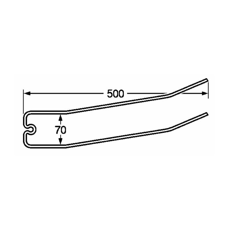 Dente rastrello adattabile Bcs 8025 filo 5,5