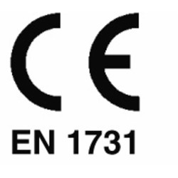 Visiera protettiva in rete con tesina parasole conforme agli standard CE-EN1731 e EU2016/425