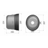 Controcuffia ovale media lunghezza 230mm