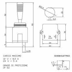Deviatore frecce 12-24V senza lampeggio