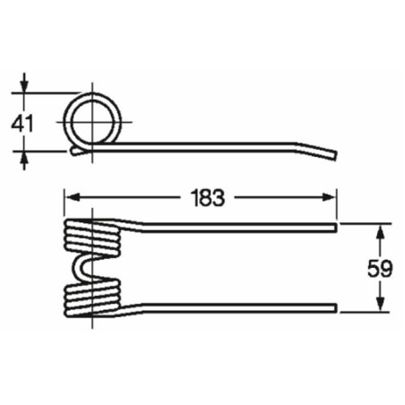 Dente pick-up per rotopressa Ã˜ 5,5mm adattabile Laverda