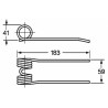 Dente pick-up per rotopressa Ã˜ 5,5mm adattabile Laverda