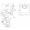Sedile Niceplastik Multopattern M8 in sky nero predisposto per microswitch