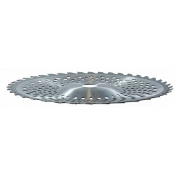 Disco di ricambio per decespugliatore con 40 denti e placchette in tungsteno con profilo bombato ampiezza taglio 255mm