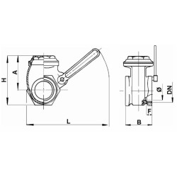 Saracinesca a leva 3"