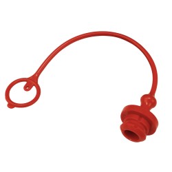 Tappo parapolvere Faster di colore rosso per innesti rapidi femmina da M1/2"