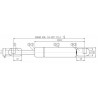 Molla a gas Stabilus estensione max 373,5mm 100 N adattabile al riferimento originale Deutz-Fahr compatibile con Fendt 001094850