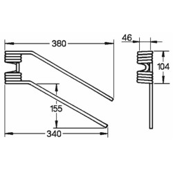 Dente girello dx adattabile Lince filo 9