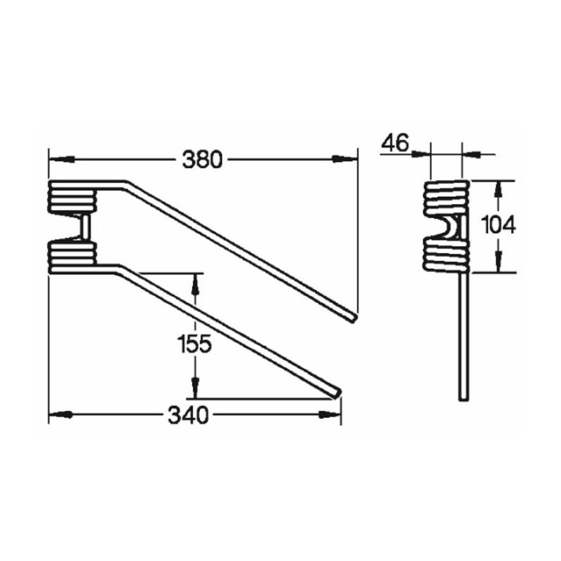 Dente girello dx adattabile Lince filo 9