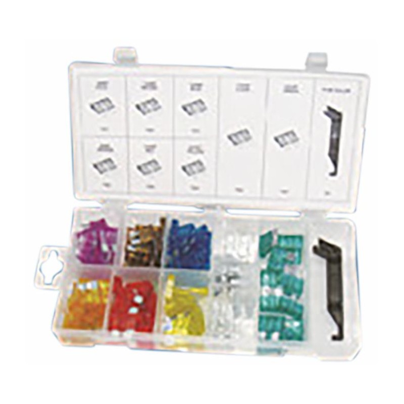 Assortimento fusibili bilama da 96 pezzi