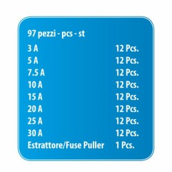 Assortimento fusibili bilama da 96 pezzi