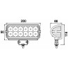 Faro da lavoro 12 LED Epistar a raggio profondo e lungo 36W IP67