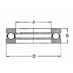 Cuscinetto assiale a sfere tipo mod. 51204
