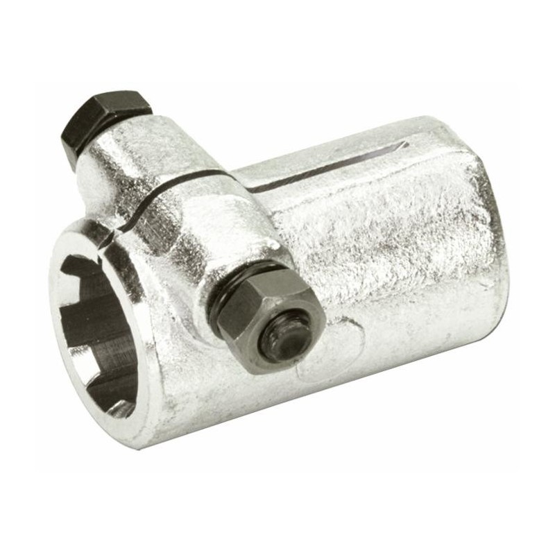 Bussola scanalata con bullone e profilo interno 1"3/4 con 6 scanalature e lunghezza 100mm