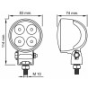 Faro da lavoro 4 LED rotondo ad ampio raggio 12W IP67