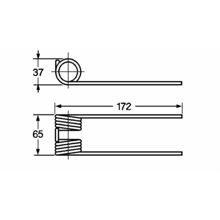Dente adattabile Vicon 1661,8868 filo 5 lunghezza 172