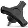 Volantino 3 bracci Ã˜ 80mm con perno M12X30mm