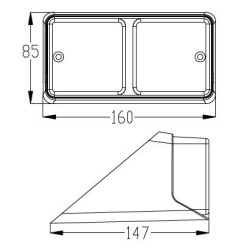 Fanale posteriore sinistro adattabile a trattore Fiat 5172684