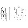 Ruota pneumatica Ã˜ 200mm supporto fisso