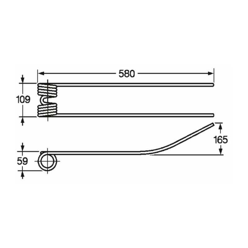 Dente giroandanatore adattabile Ceccato filo 9