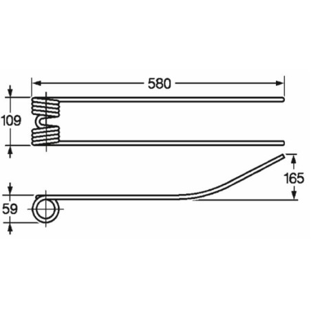 Dente giroandanatore adattabile Ceccato filo 9