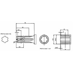 Moltiplicatore per pompa gruppo 2 maschio rapporto 1:3,5