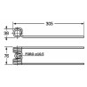 Dente ranghinatore lunghezza 305 adattabile Fontanesi FF8,9,11 filo 5,5